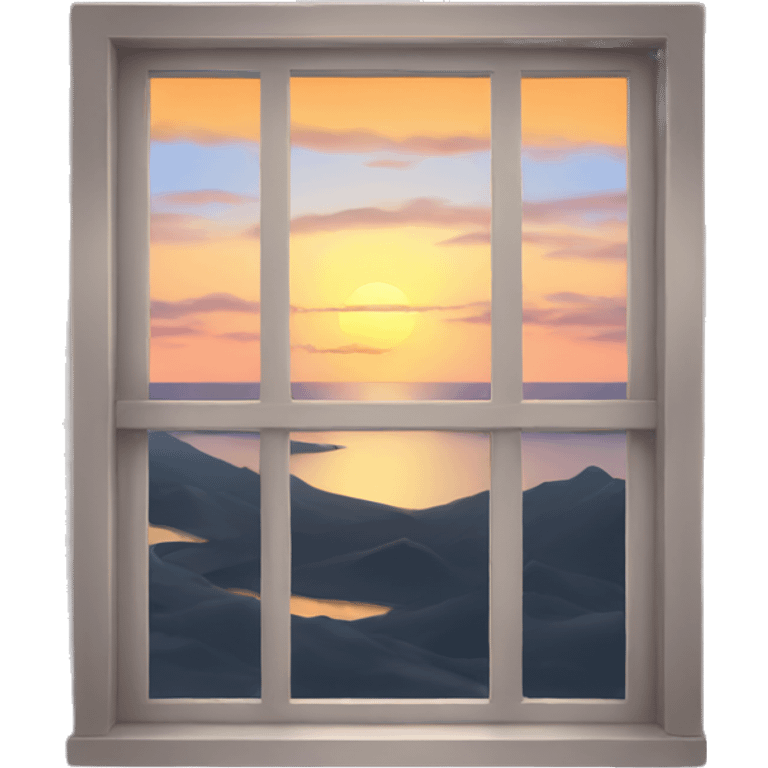 window with a sunset view  emoji