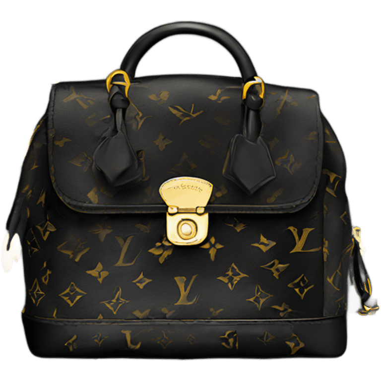 Black Louis Vuitton Purse emoji