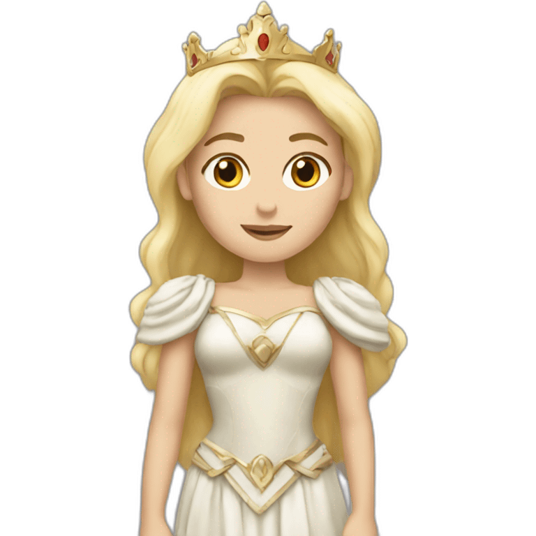 Women blond princess with rock emoji