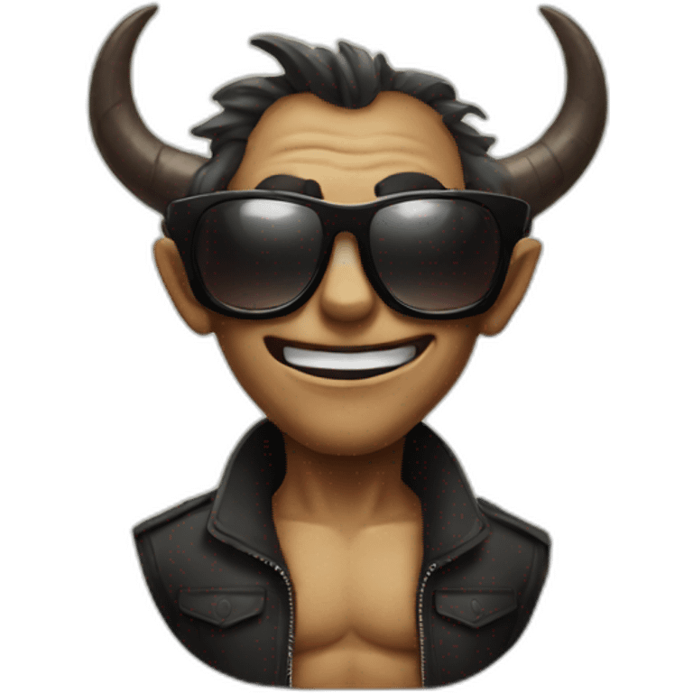 Demon with sunglasses emoji