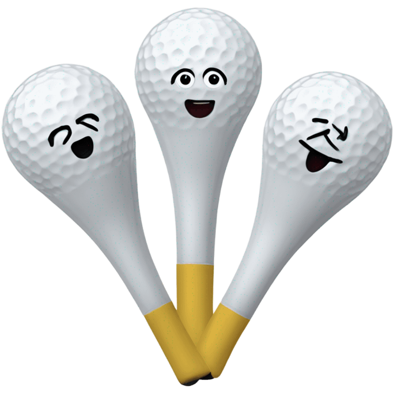 4 golf tee people that are best friends emoji