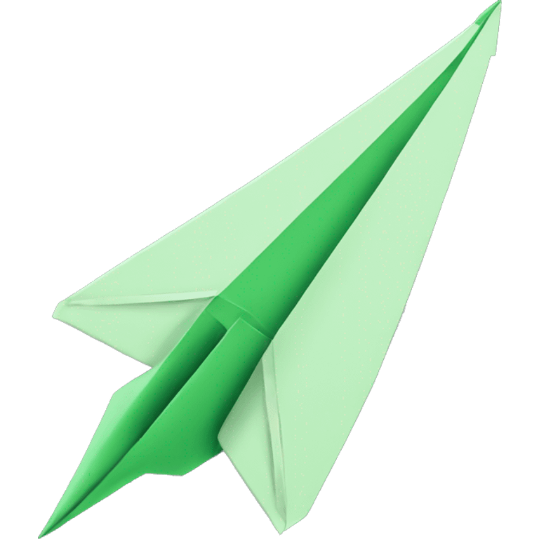 green paper plane emoji