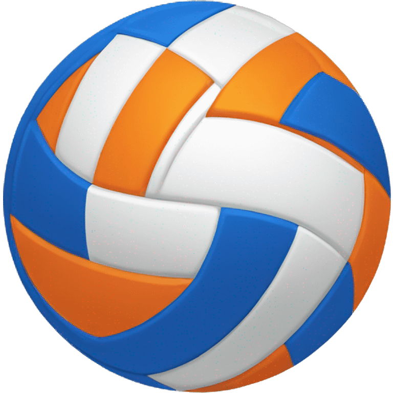 Blue and orange volleyball emoji