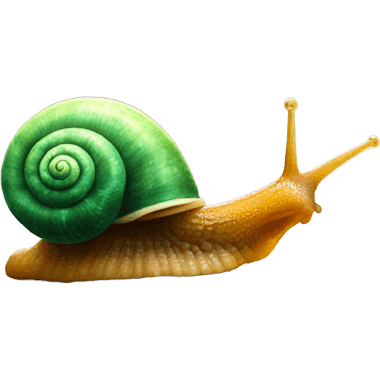 Super slimy snail leaving a trail emoji