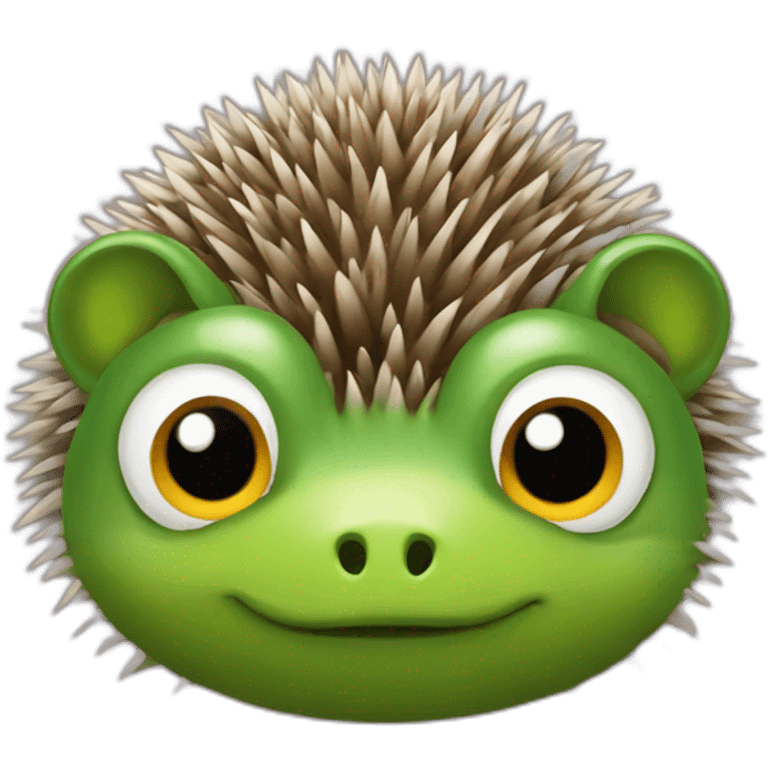 Hedgehog and frog hybrid emoji