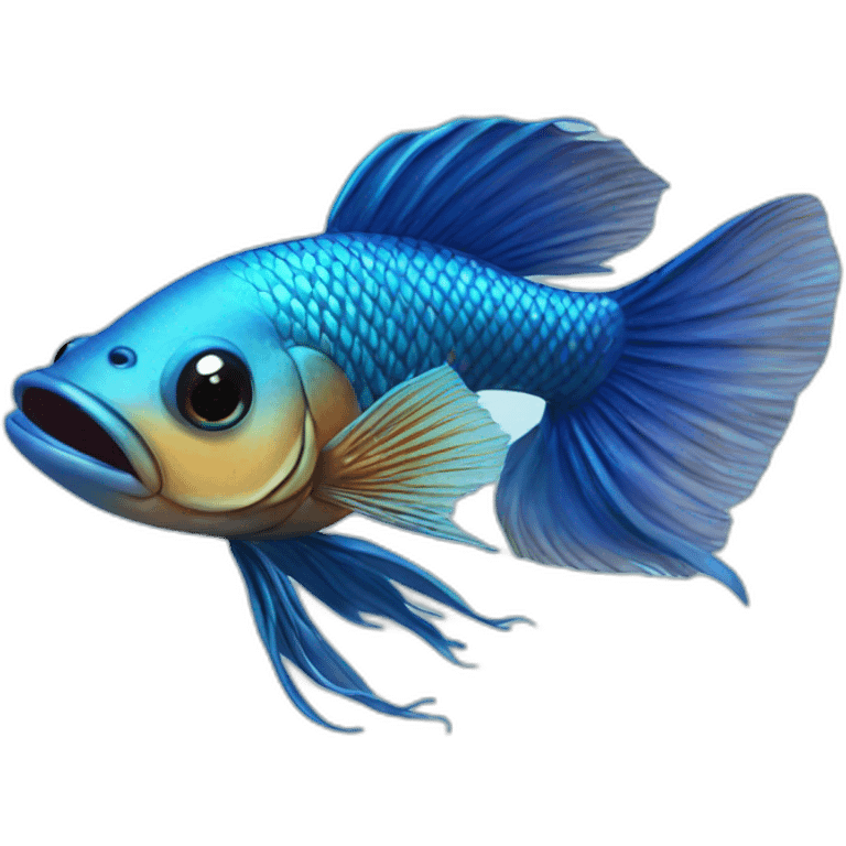 fighting Fish blue emoji