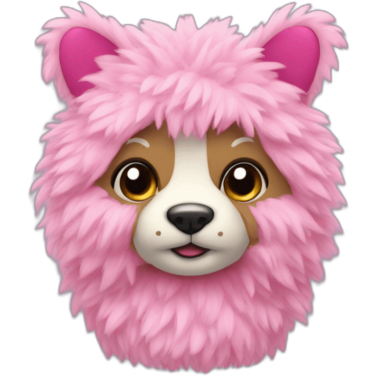 Toy with complete pink fur emoji