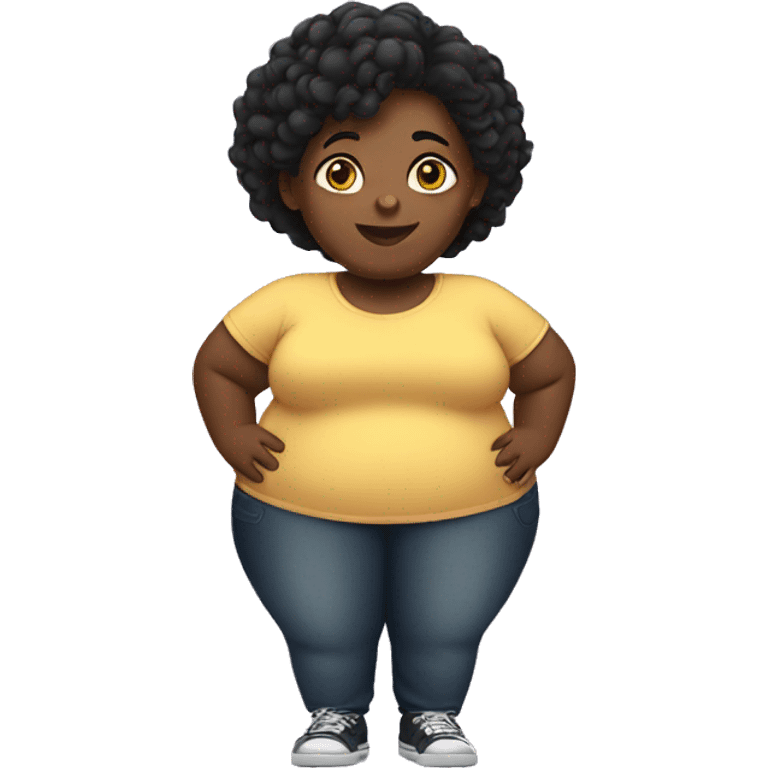 fat black girl  emoji