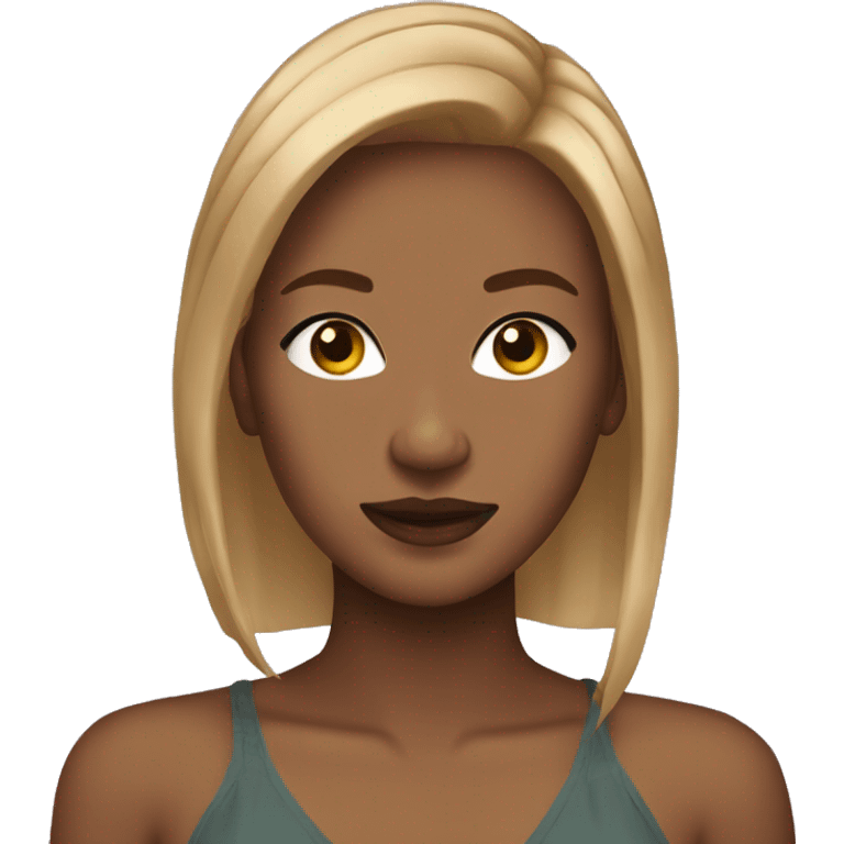 Slay queen light brown hair emoji