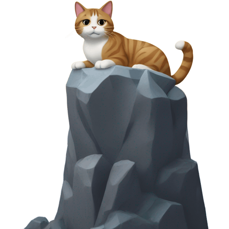 Cat on top of a mountain emoji