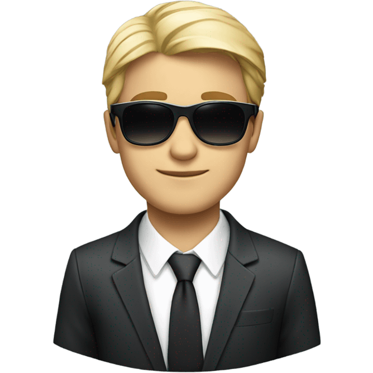 Young white businessman wearing sunglasses and a suit emoji