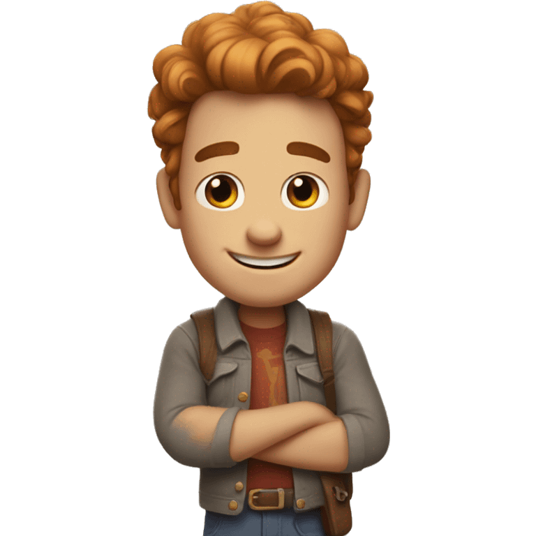 friendly, nice, welcoming, happy, in PIXAR styl emoji