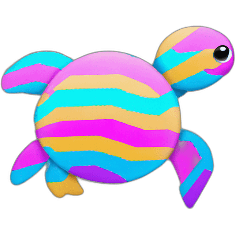 trans flag colored turtle emoji