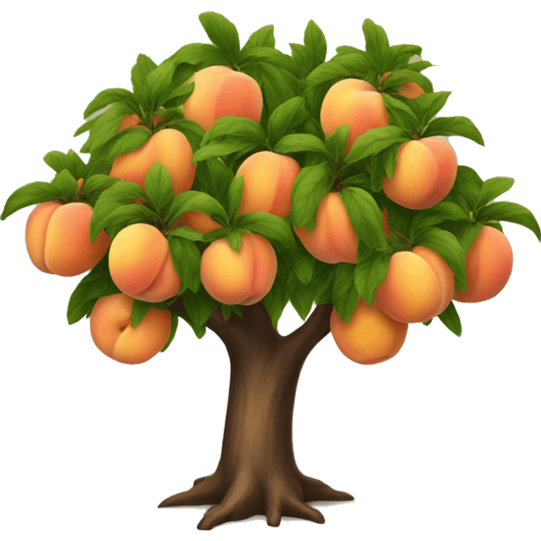 Beautiful peach tree emoji