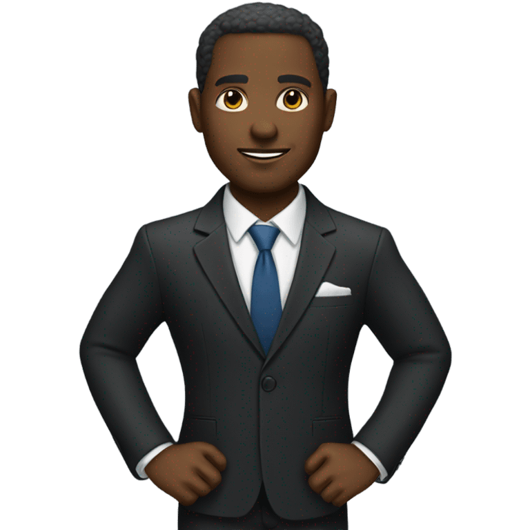 black man in a suit emoji