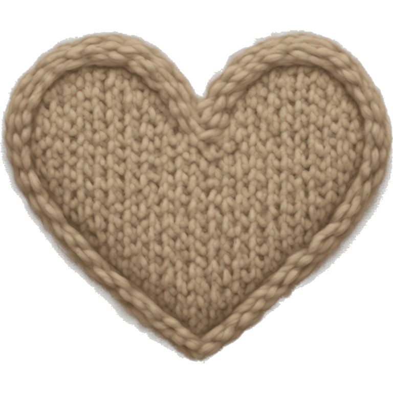 Knitted beige heart emoji