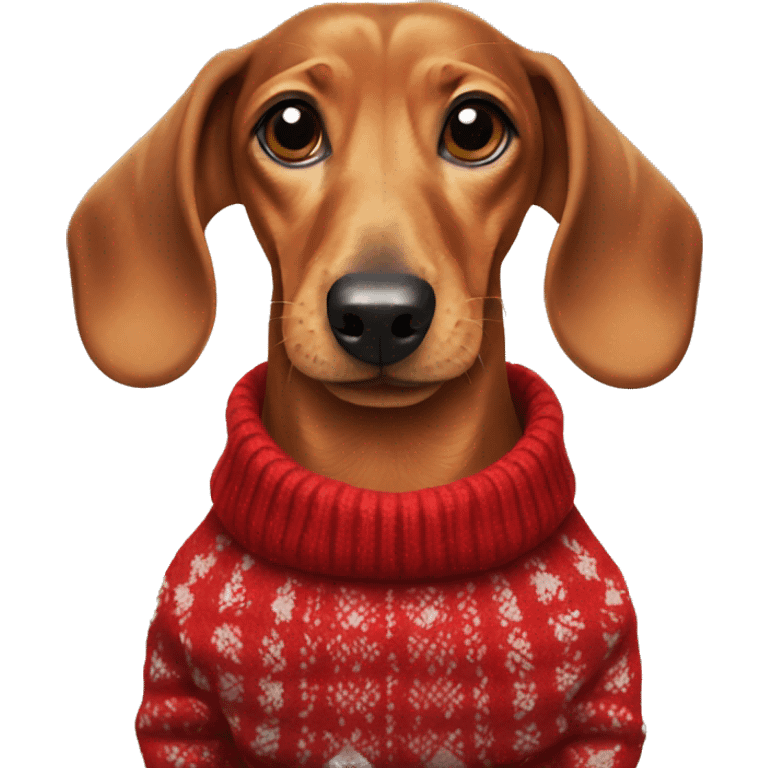 dachshund in a sweater emoji