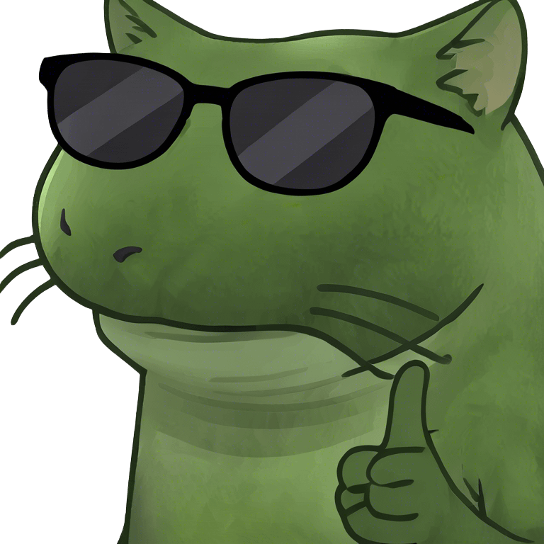 Cat with sunglasses emoji