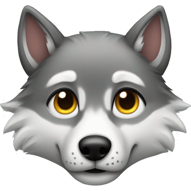 A cute Wolf emoji