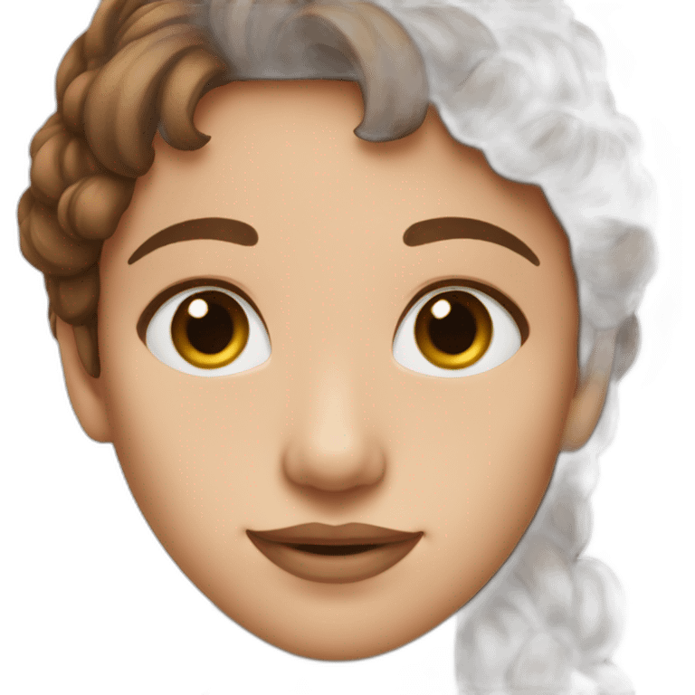 brown-haired nose piercing emoji