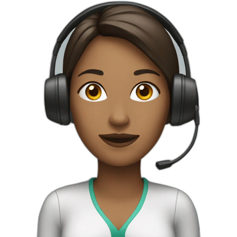 woman with headset emoji