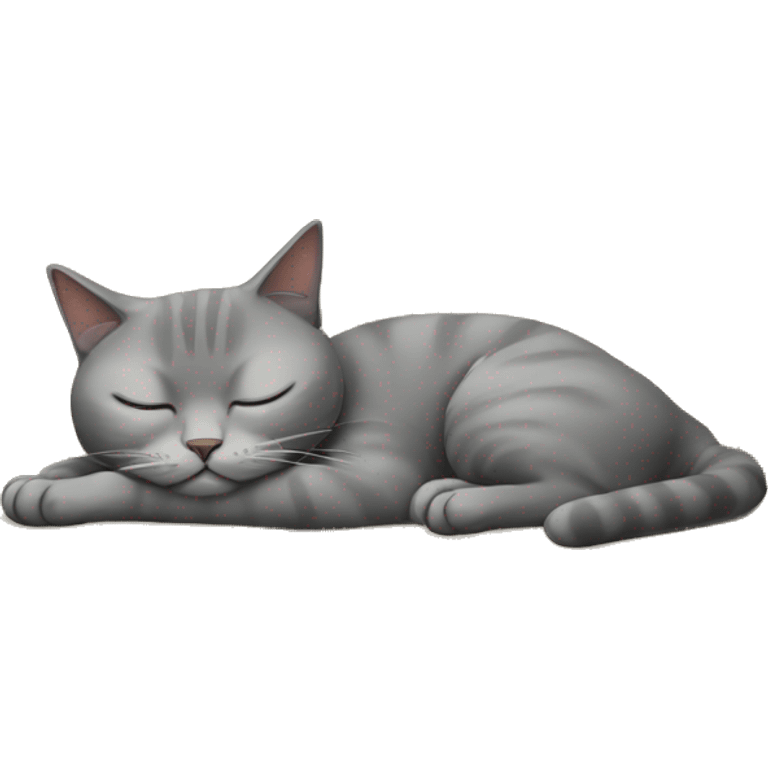 Sleeping British short haired cat on a couch emoji