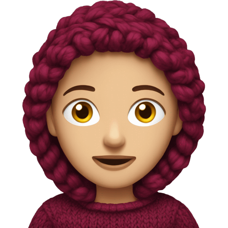 Burgundy knitted sweater emoji