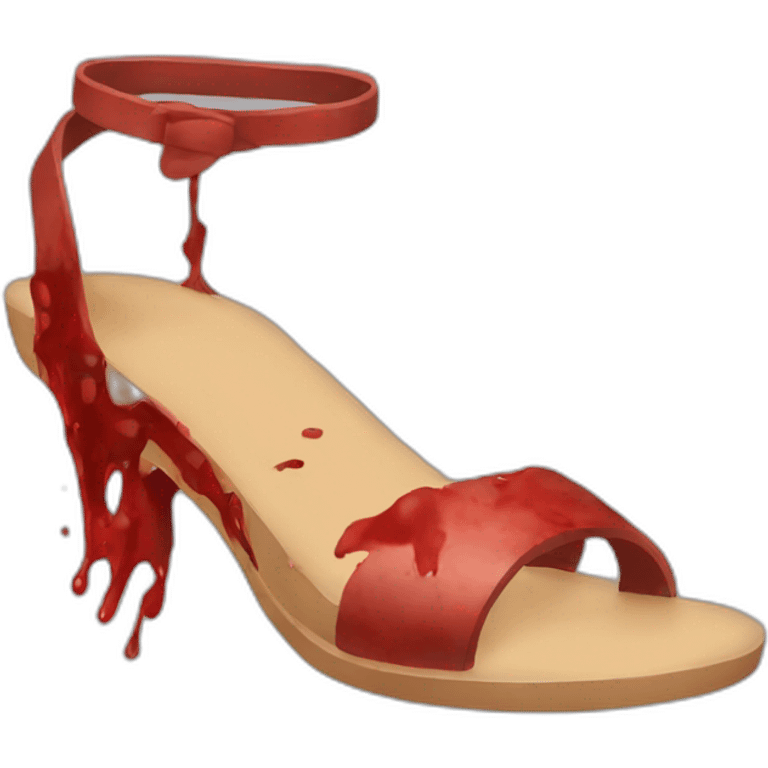 bloody sandal emoji