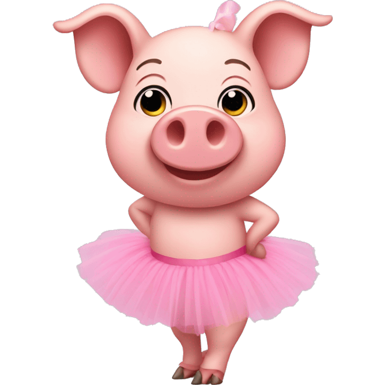 Pig wearing tutu emoji