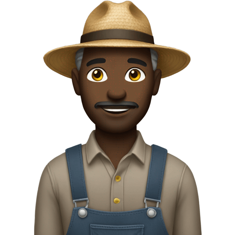 make black farmer man emoji