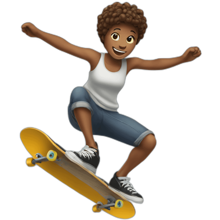 jumping with skateboard emoji