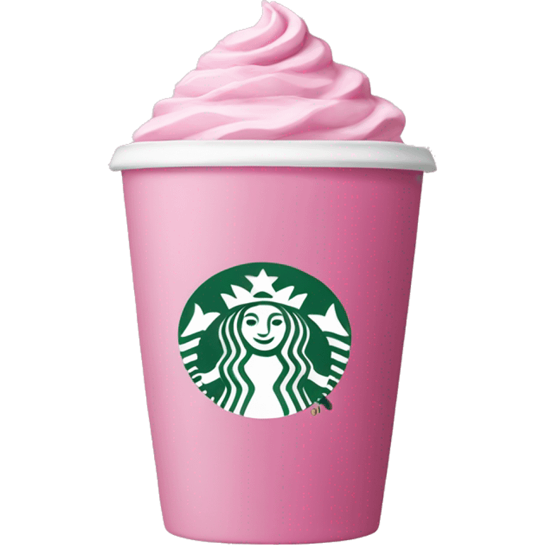 Pink Starbucks emoji