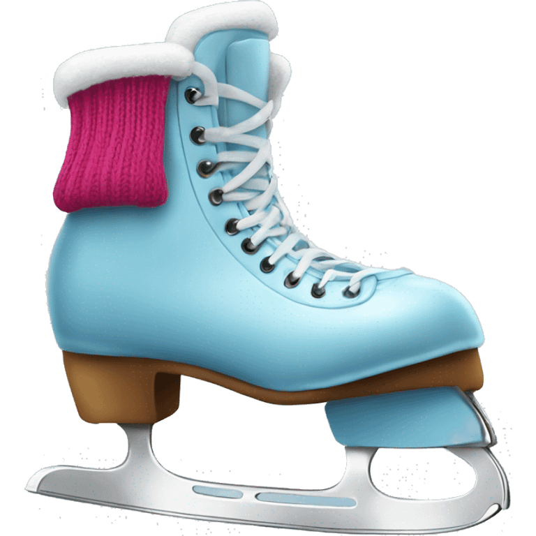 Ice skate with leg warmer emoji