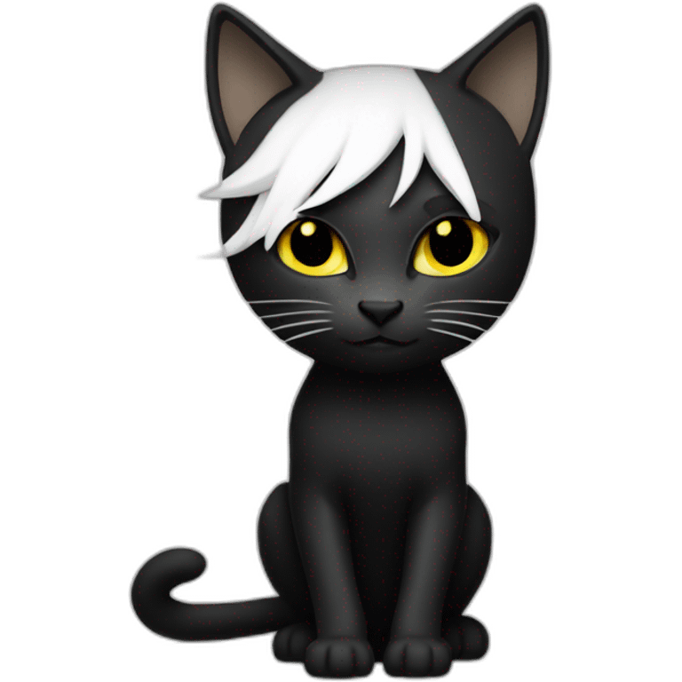 Chat noir et blanc emoji