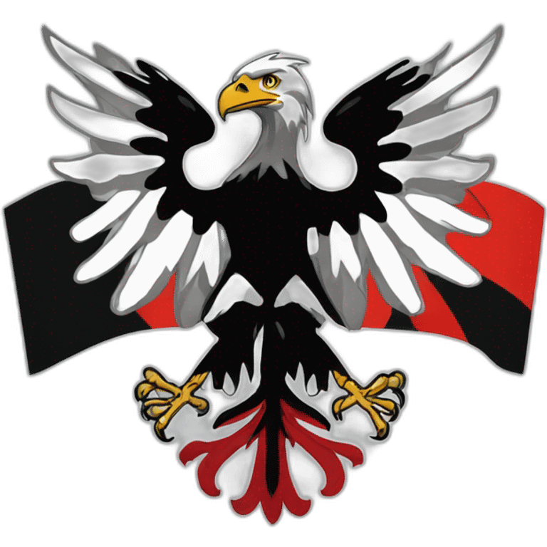 flag of prussia with an eagle in the middle emoji