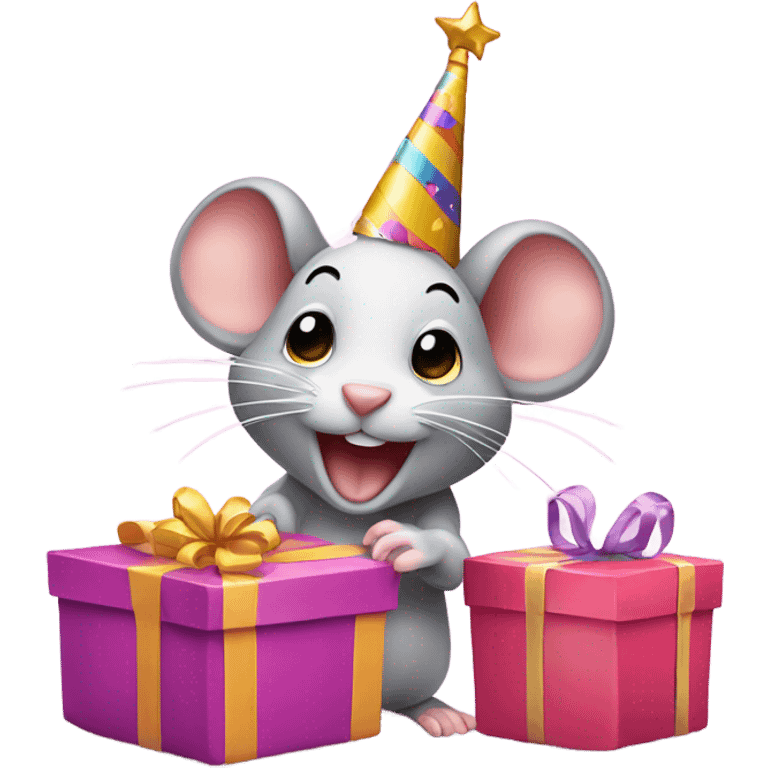 Happy birthday mouse emoji