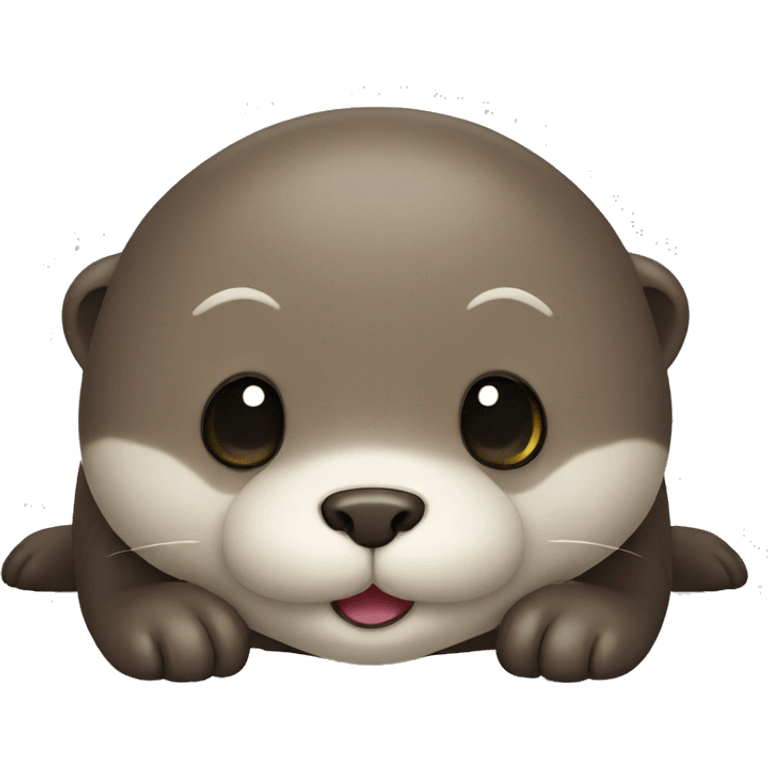 cute otter bowing emoji