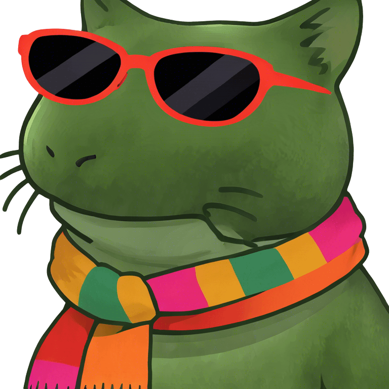 Cat with sunglasses emoji