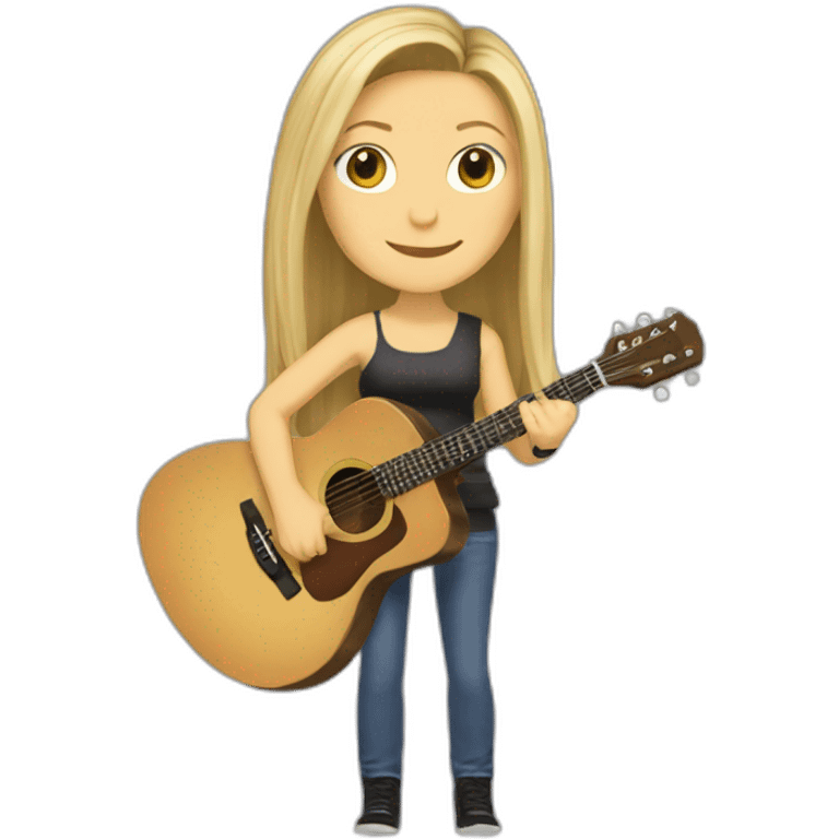 phoebe buffay with guitarr emoji