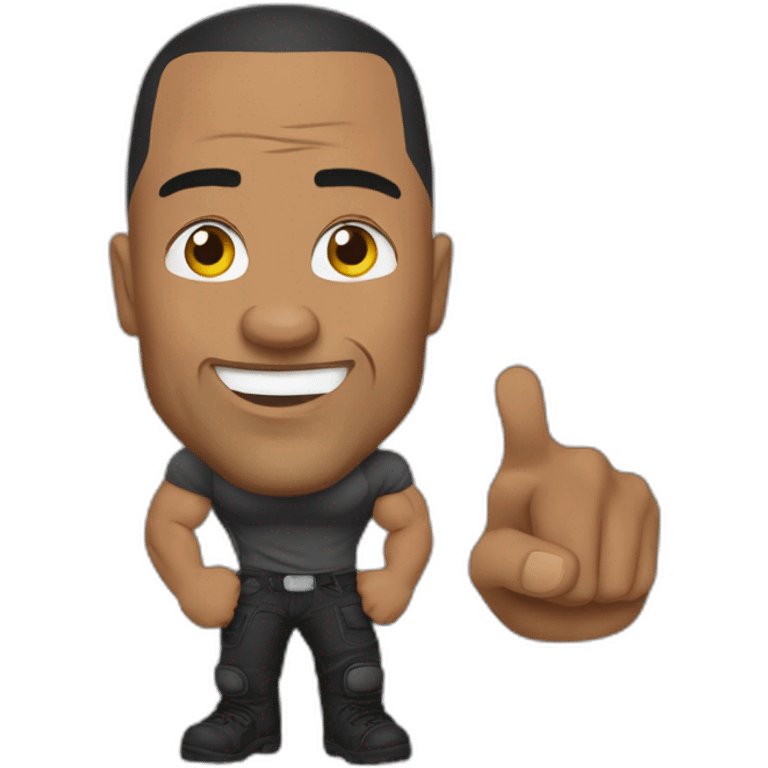 The rock qui lève le pouce emoji