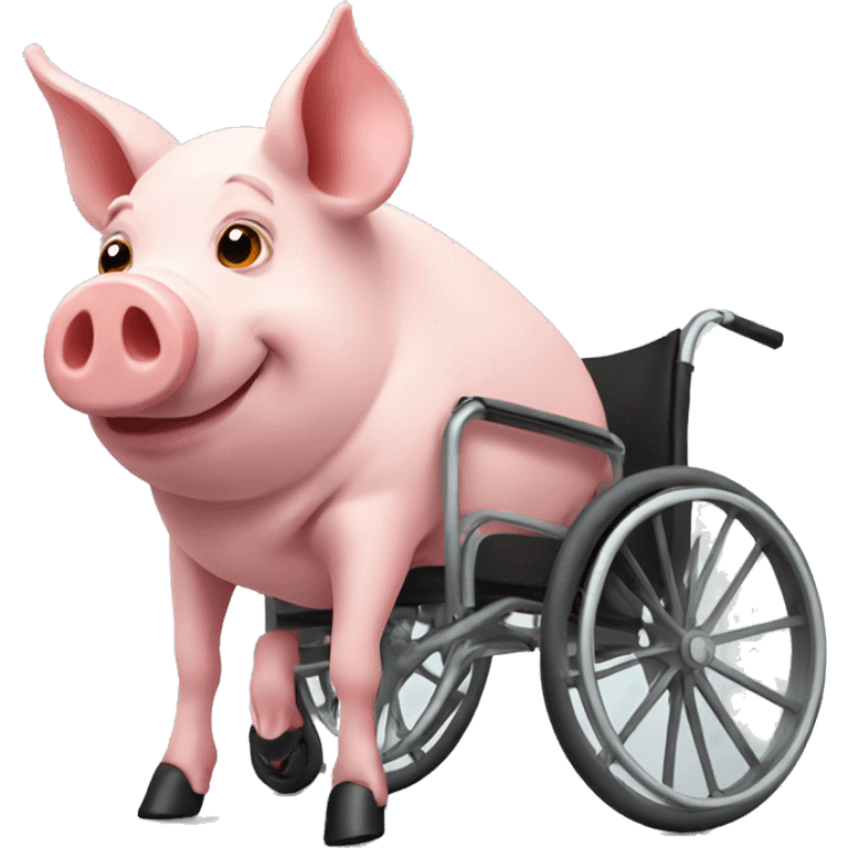 Pig in a wheelchair  emoji