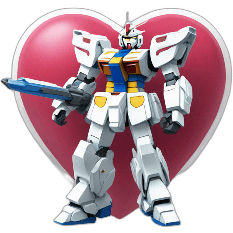 gundam in a heart emoji