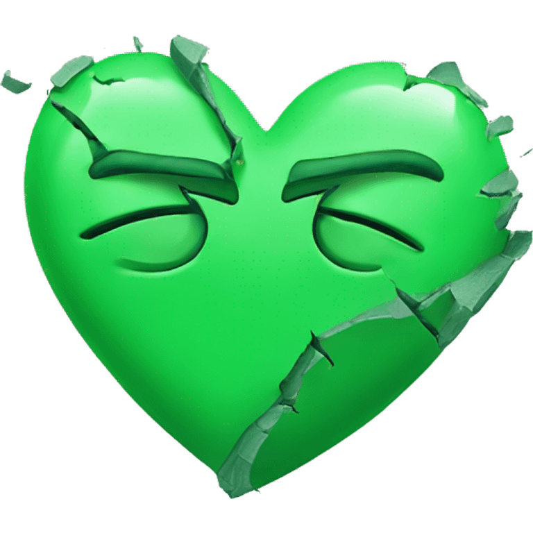 Broken green heart emoji