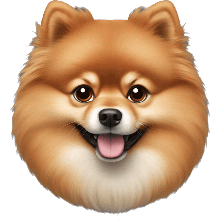 Realistic red Pomeranian  emoji