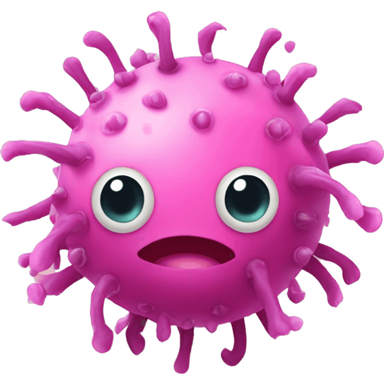 Cute pink Varicella zoster virus emoji