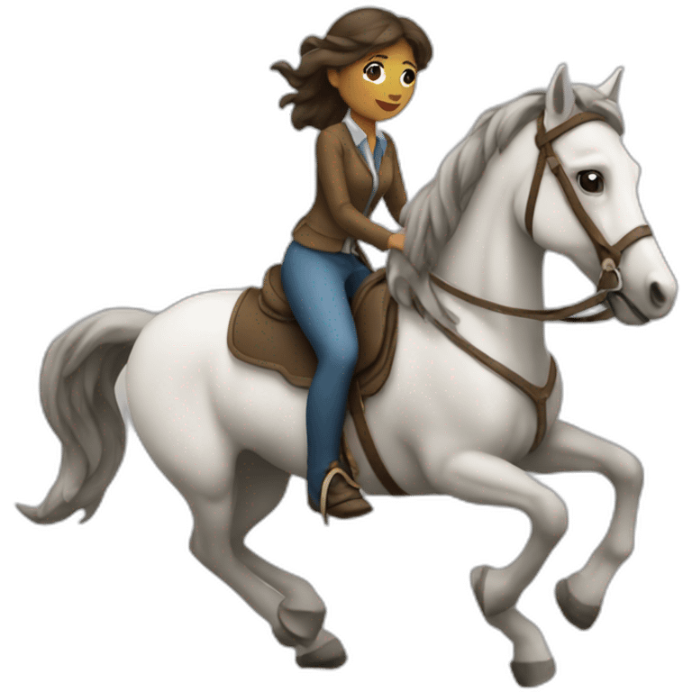 Femme sur un cheval emoji