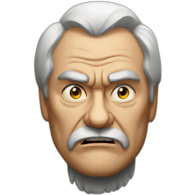 Bold old angry Russian emoji