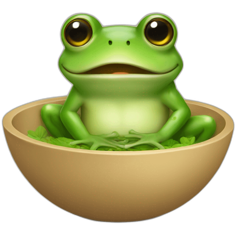 Frog in a bowl emoji