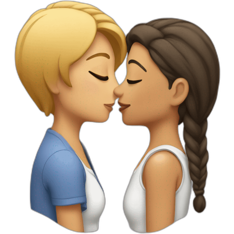 kissing lesbians emoji