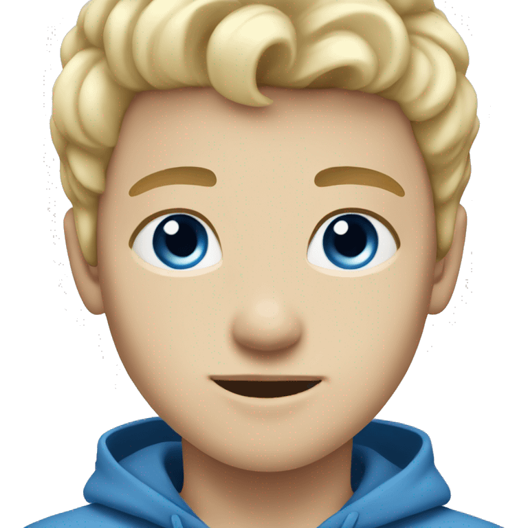 kid blonde hair blue eyes white skin boy emoji